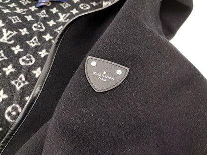 Louis Vuitton Hooded Wrap Coat Women's Size 40 Wool Black