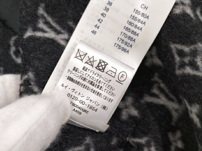 Louis Vuitton Hooded Wrap Coat Women's Size 40 Wool Black