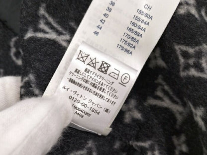 Louis Vuitton Hooded Wrap Coat Women's Size 40 Wool Black