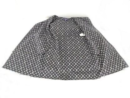 Louis Vuitton Hooded Wrap Coat Women's Size 40 Wool Black