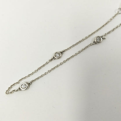 Tiffany & Co Visor Yard Bracelet Diamond 3p Sv925 Silver