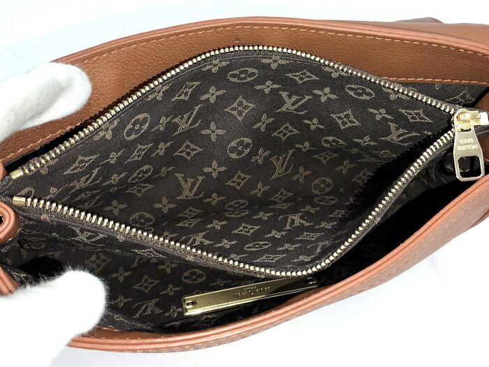 Louis Vuitton Shoulder Bag Dauphine Soft MM Cognac Calf Leather M11476