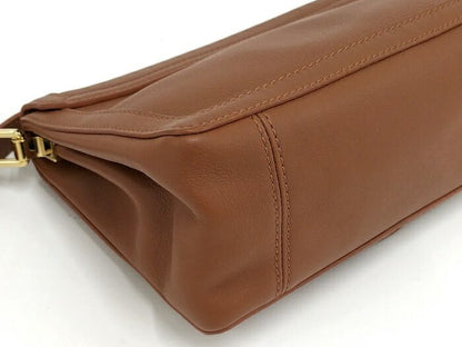 Louis Vuitton Shoulder Bag Dauphine Soft MM Cognac Calf Leather M11476