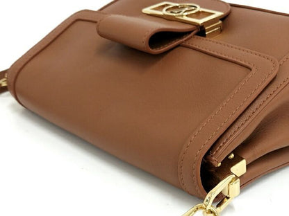 Louis Vuitton Shoulder Bag Dauphine Soft MM Cognac Calf Leather M11476