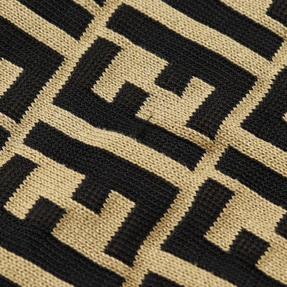 Fendi Zucca Knit Cotton Brown Women's Polo Shirt