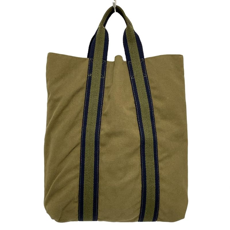 Hermes Tote Bag Fourre Tout Cabas Khaki X Navy