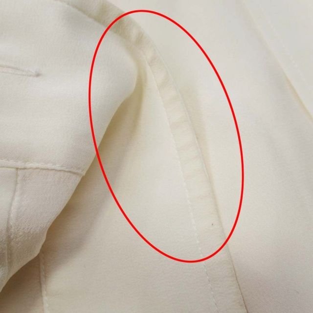 19aw Balenciaga Lipstick Logo Print Shirt Silk Chiffon Blouse Oversize 32 Ivory