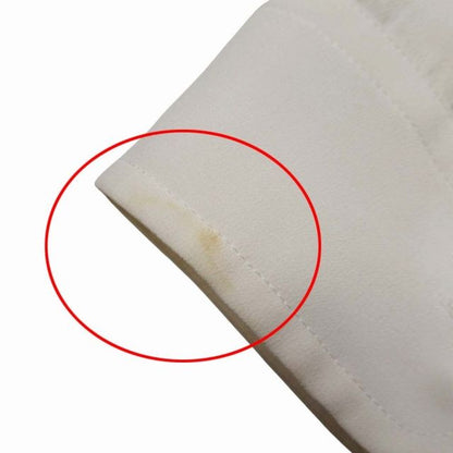 19aw Balenciaga Lipstick Logo Print Shirt Silk Chiffon Blouse Oversize 32 Ivory