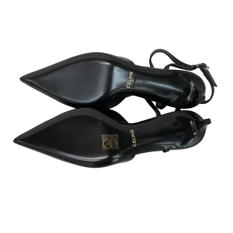 Celine Sandals 38 Women's - Black Leather