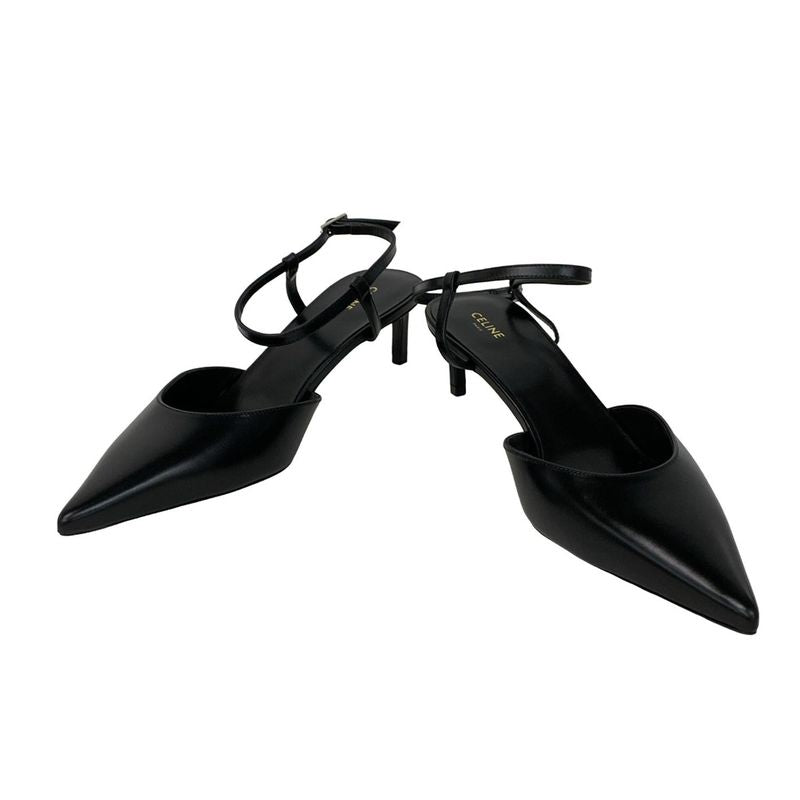 Celine Sandals 38 Women's - Black Leather