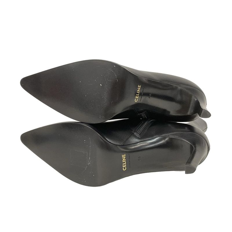 Celine Short Boots 38 Women's - Black Leather
