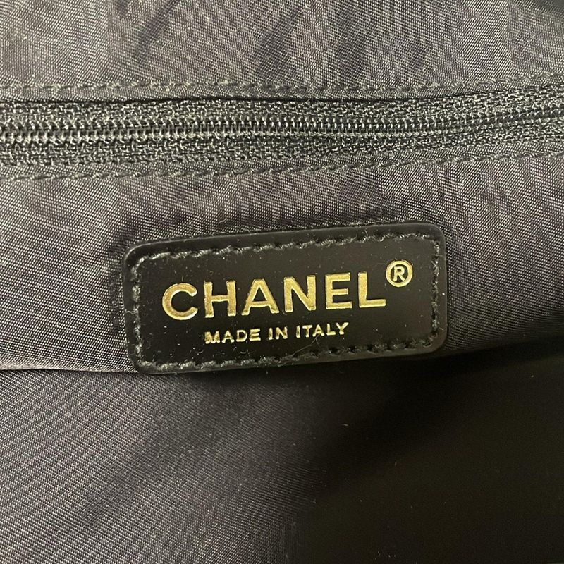 Chanel Handbag New Travel Line Black Leather