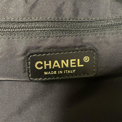 Chanel Handbag New Travel Line Black Leather