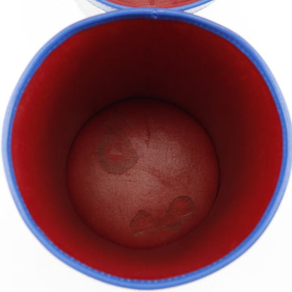 Hermes Tambour Vaugrene X Box Calf White Blue Red S Women's Shoulder Bag