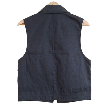 Fendi Jeans Vest Size 40(i) M Women's - Black Zip Up