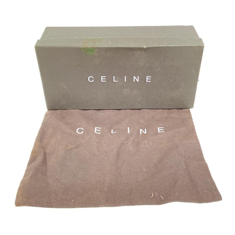 Celine Flat Shoes 35 Women's - Brown X Navy X White Horse Carriage Leather