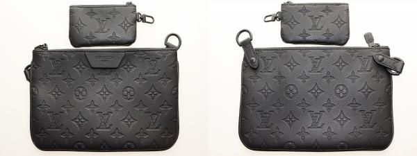 Louis Vuitton Trio Messenger M46602 Monogram Shadow Shoulder Bag Noir Black