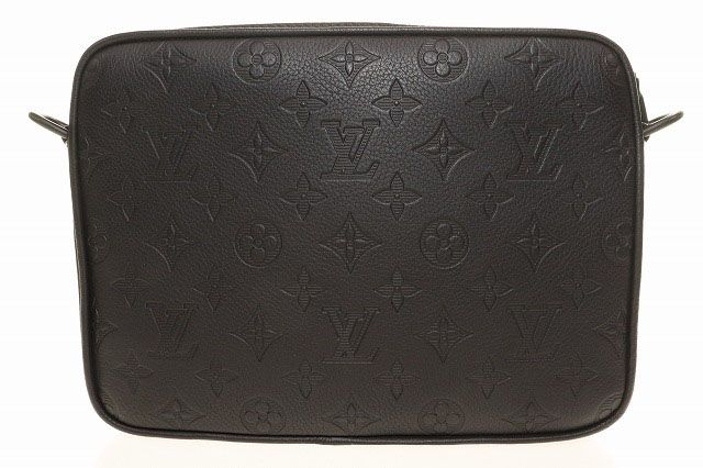 Louis Vuitton Trio Messenger M46602 Monogram Shadow Shoulder Bag Noir Black