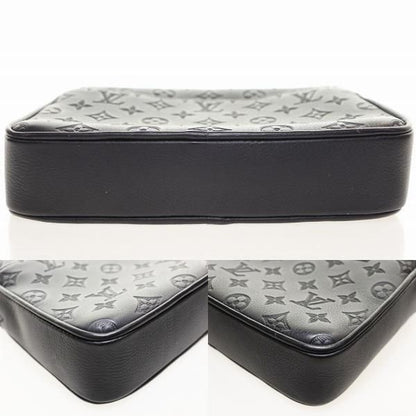 Louis Vuitton Trio Messenger M46602 Monogram Shadow Shoulder Bag Noir Black