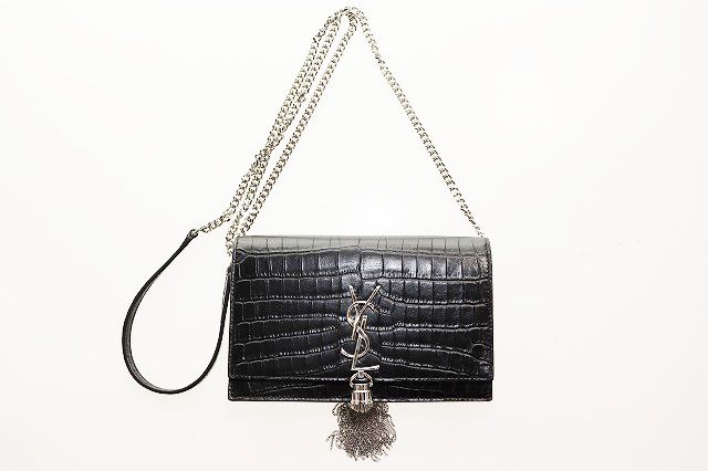Yves Saint Laurent Kate Leather Chain Wallet Tassel Small