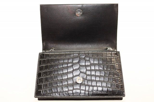 Yves Saint Laurent Kate Leather Chain Wallet Tassel Small