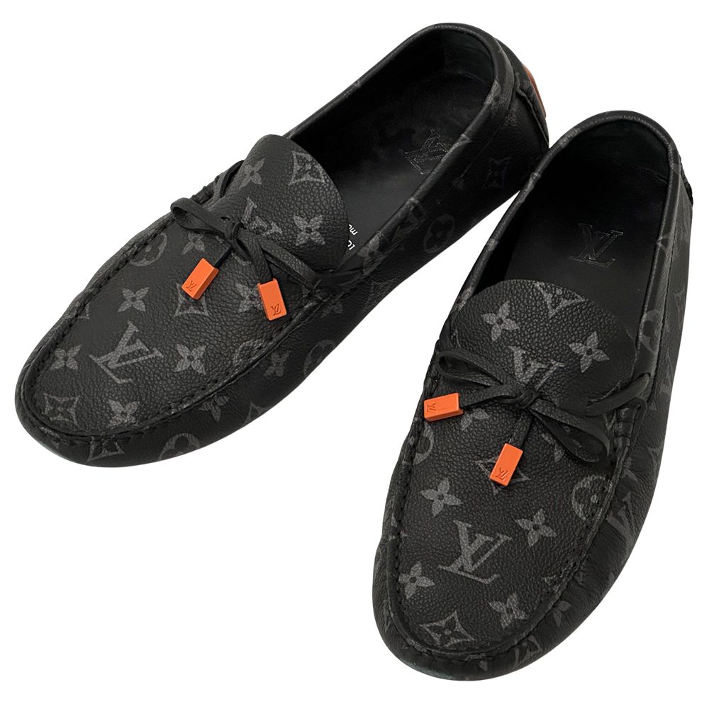 Louis Vuitton Leather Shoes Men'S Brand Loafers Monogram Eclipse Monogram