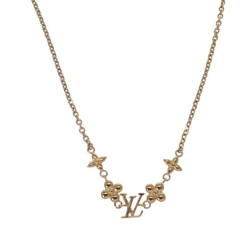 Louis Vuitton Baby Necklace Metal Gold Ladies
