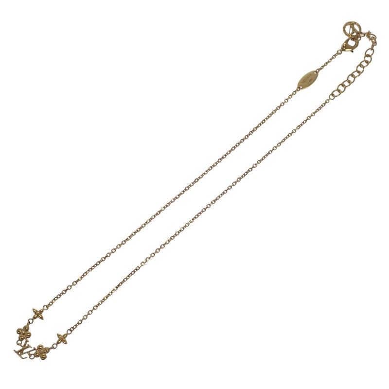 Louis Vuitton Baby Necklace Metal Gold Ladies