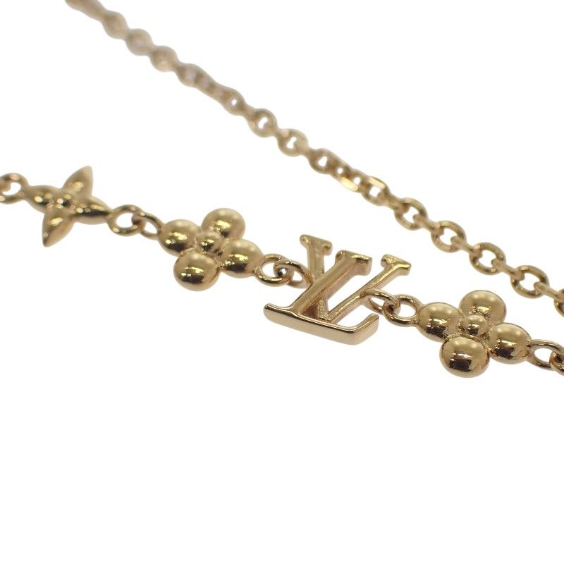 Louis Vuitton Baby Necklace Metal Gold Ladies