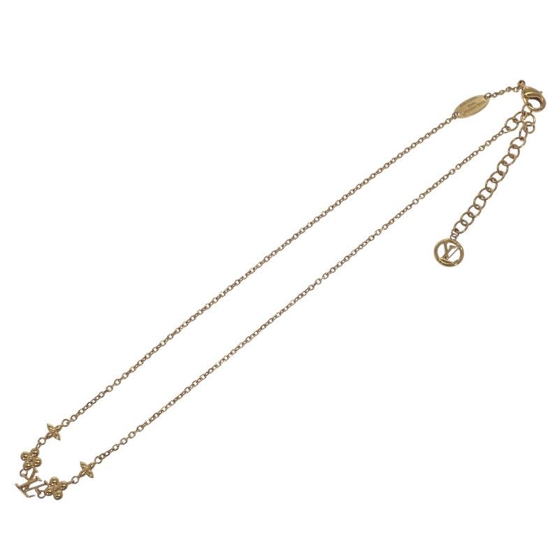 Louis Vuitton Baby Necklace Metal Gold Ladies