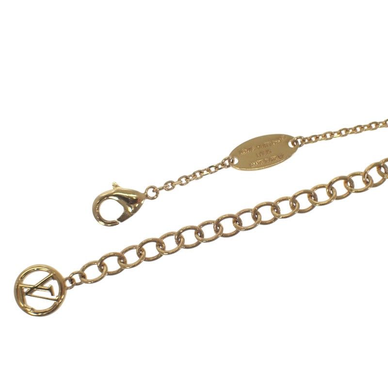Louis Vuitton Baby Necklace Metal Gold Ladies
