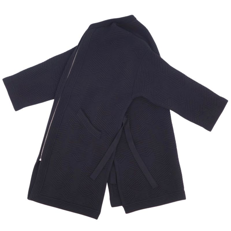 Hermes Coat 23 AW Long Wool Knit