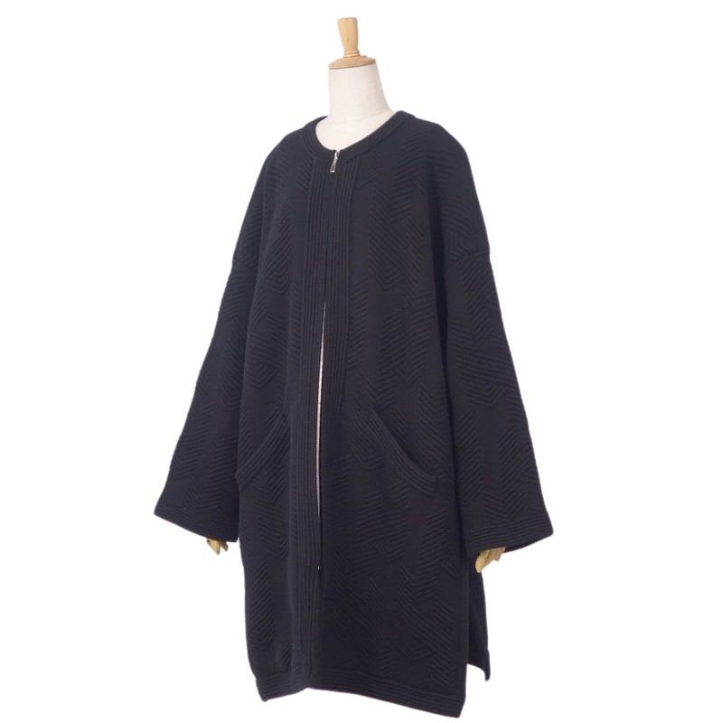 Hermes Coat 23 AW Long Wool Knit