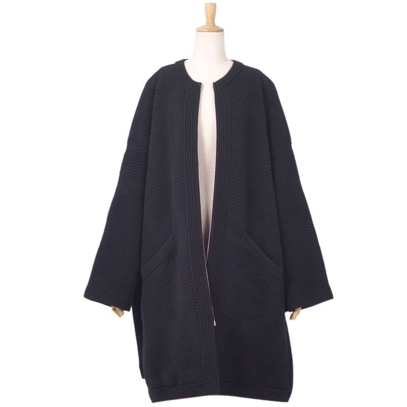 Hermes Coat 23 AW Long Wool Knit