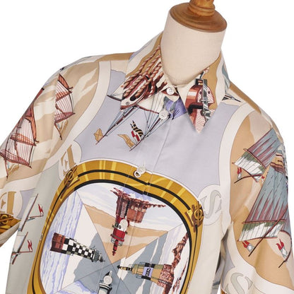 Hermes Margiela Period Shirt Blouse Long Sleeve Silk BE