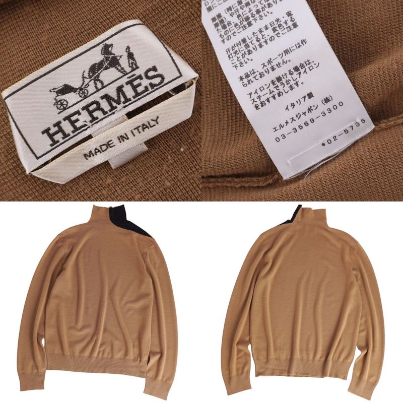 Hermes 20 AW Knit Sweater High Neck Long Sleeve