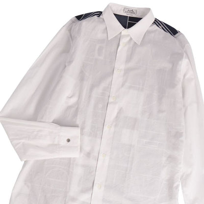 Hermes Shirt Long Sleeve Cotton Top Men's