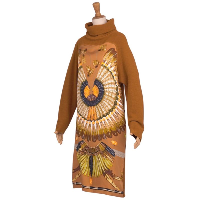 Hermes Dress High Neck Long Sleeve Sill