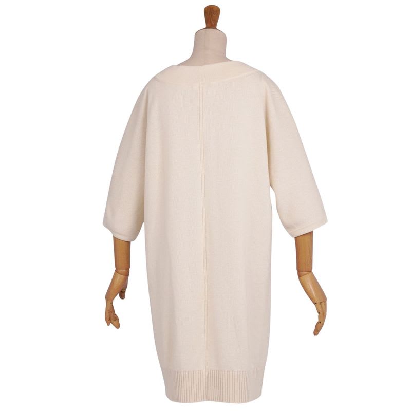 Hermes Dress 18 SS Knit 3/4 Sleeve Cashmere