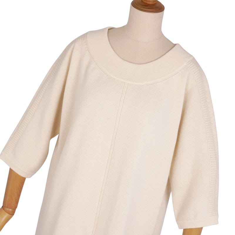 Hermes Dress 18 SS Knit 3/4 Sleeve Cashmere