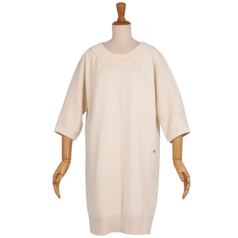 Hermes Dress 18 SS Knit 3/4 Sleeve Cashmere