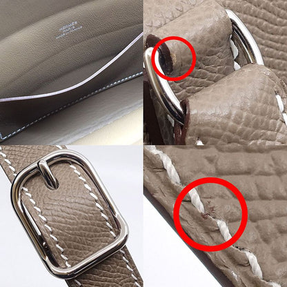 Hermes Crossbody Bag Vidopoche K Engraved 2025 Vo-epson Etoupe Svhardwar