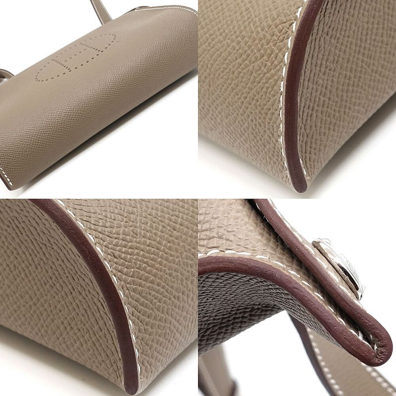 Hermes Crossbody Bag Vidopoche K Engraved 2025 Vo-epson Etoupe Svhardwar