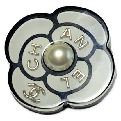 Chanel Brooch Camellia Ivory X Black X Gold