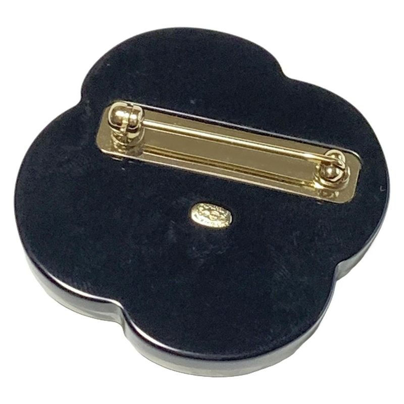 Chanel Brooch Camellia Ivory X Black X Gold