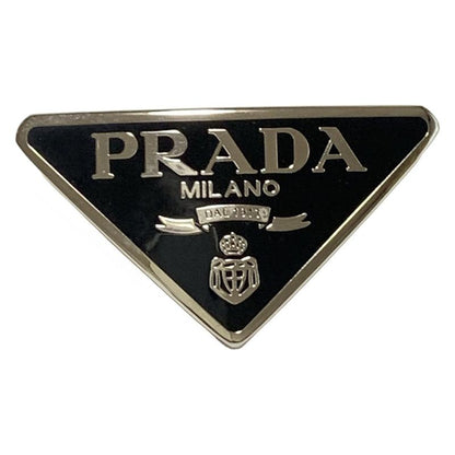 Prada Valletta - Black X Silver Triangle Logo