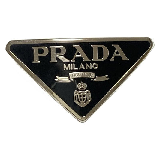 Prada Valletta - Black X Silver Triangle Logo