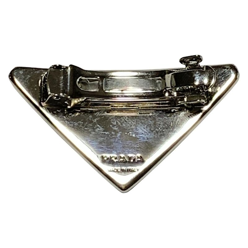 Prada Valletta - Black X Silver Triangle Logo