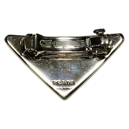 Prada Valletta - Black X Silver Triangle Logo