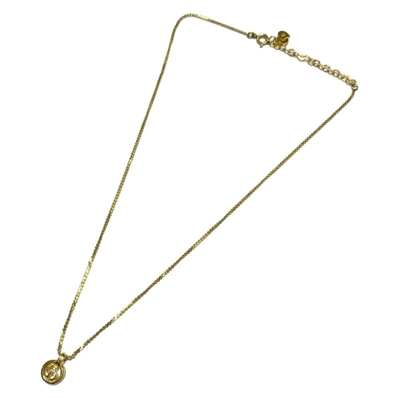 Dior Christian Dior Necklace - Gold CD Motif